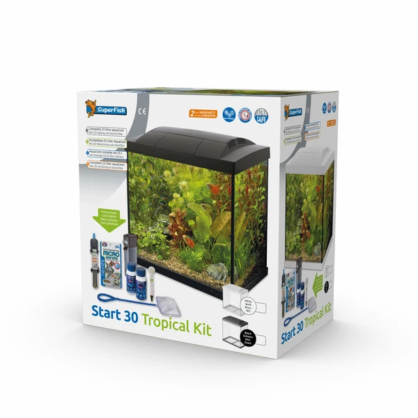 SuperFish Aquarium Start 30 Tropical Kit Retro Led 25 L Aquaria Wit 3 SuperFish Aquarium Start 30 Tropical Kit Retro Led 25 L Aquaria Wit