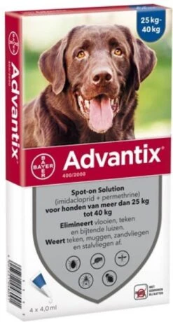 Advantix 10% Korting! ®, Spot On Solution Voor Honden Voor Honden 10 Kg 25 Kg (6 Pipetten ) -Dierenwinkel advantix spot on 400 anti vlo en teek 25 40 kg 4 pipetten 22883