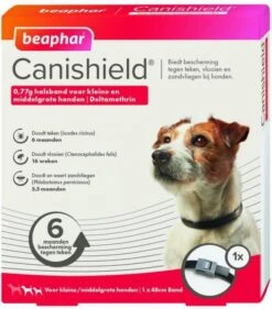 Beaphar Canishield Parasietenband Hond Anti Vlooien En Tekenmiddel Per Stuk Klein/Middelgroot -Dierenwinkel beaphar canishield s m 48 cm 30038