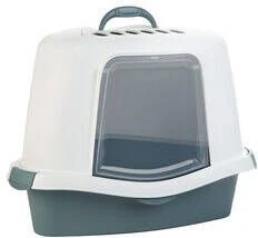 Beeztees Stefanplast Sprint Corner+ Kattenbak Wit/Lichtblauw 56 X 40 X 40 Cm