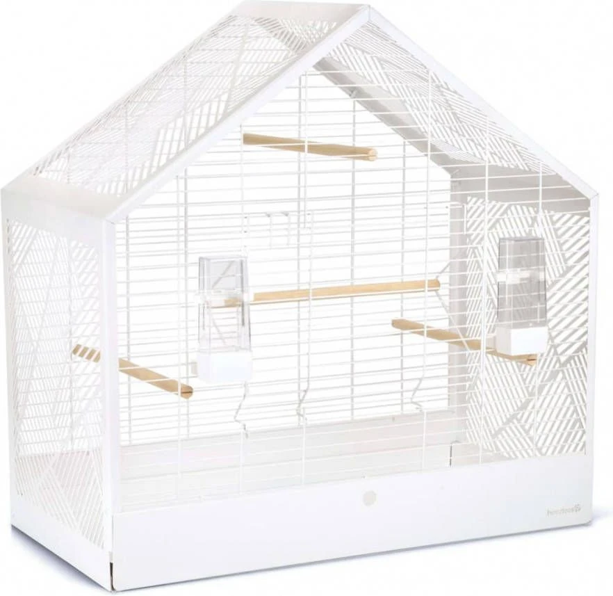 Beeztees Yara Vogelkooi Metaal Wit 71x35x70 Cm 5 Beeztees Yara Vogelkooi Metaal Wit 71x35x70 Cm - Afbeelding 3