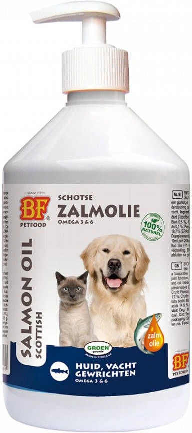 Biofood BF Petfood Zalmolie Voor Hond En Kat 500 Ml 4 + 1 Gratis 10 Biofood BF Petfood Zalmolie Voor Hond En Kat 500 Ml 4 + 1 Gratis - Afbeelding 8