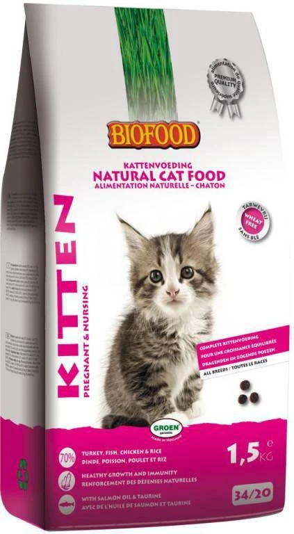 Biofood Ncf Kitten Pregnant&Nursing Kattenvoer Kalkoen Vis Kip 1.5 Kg 5 Biofood Ncf Kitten Pregnant&Nursing Kattenvoer Kalkoen Vis Kip 1.5 Kg - Afbeelding 3