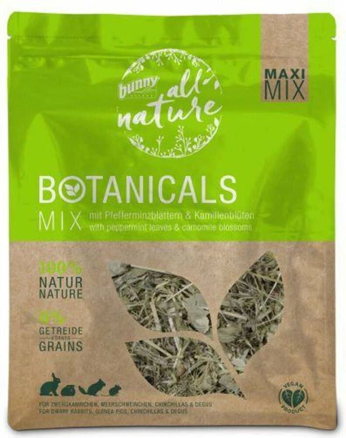 Bunny Nature Botanicals Konijnensnack Pepermunt&, Kamillebloesem 400 Gr 4 Bunny Nature Botanicals Konijnensnack Pepermunt&, Kamillebloesem 400 Gr - Afbeelding 2
