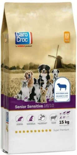 CaroCroc Senior Sensitive Lam&Granen Hondenvoer 15 Kg -Dierenwinkel carocroc senior sensitive 1610 hondenvoer 15 kg 56361