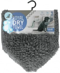 Holland Animal Care Royal Dry Handdoek Hondenverzorging 35x81 Cm Grijs -Dierenwinkel doggy dry handdoek grijs 239591
