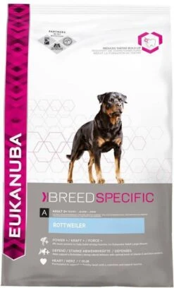Eukanuba 2x12kg Rottweiler Breed Specific Hondenvoer -Dierenwinkel eukanuba dog adult rottweiler kip 25 kg 65039