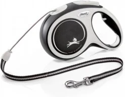 Flexi Rollijn New Comfort KoordZwart&Lichtgrijs Hondenriem 8 -Dierenwinkel flexi new comfort rollijn m zwart 8m hond 119806