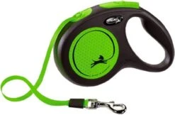 Flexi New Neon Special Edition 5m Hondenriem 5Zwart Groen -Dierenwinkel flexi rollijn new neon groen 48199