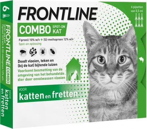 Frontline Combo Spot On Anti Vlooien En Teken Druppels Kat Vanaf 1 Kg 6 Pipetten 4 Frontline Combo Spot On Anti Vlooien En Teken Druppels Kat Vanaf 1 Kg 6 Pipetten - Afbeelding 2