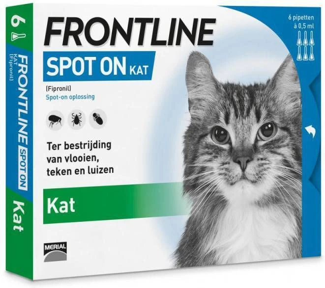 Frontline Spot On Anti Vlooien En Teken Druppels Kat Vanaf 1 Kg 6 Pipetten 6 Frontline Spot On Anti Vlooien En Teken Druppels Kat Vanaf 1 Kg 6 Pipetten - Afbeelding 4