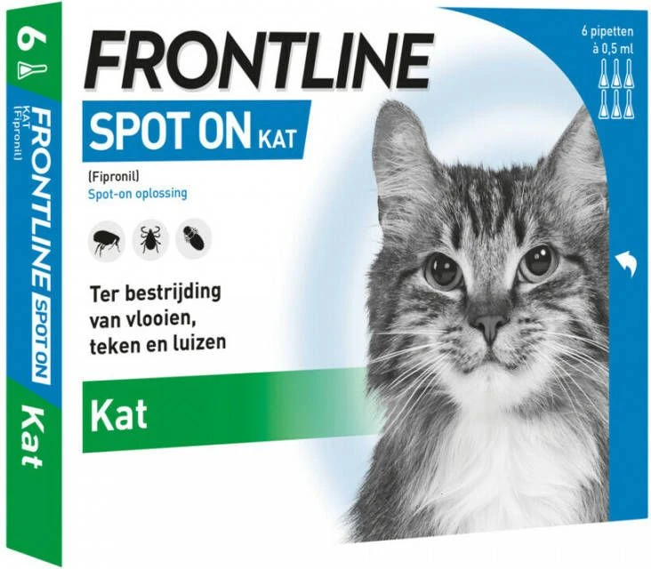 Frontline Spot On Anti Vlooien En Teken Druppels Kat Vanaf 1 Kg 6 Pipetten 7 Frontline Spot On Anti Vlooien En Teken Druppels Kat Vanaf 1 Kg 6 Pipetten - Afbeelding 5