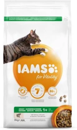 Iams For Vitality Adult Zalm Kattenvoer 2 X 3 Kg