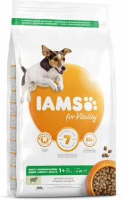 Iams For Vitality Adult Small & Medium Lam Hondenvoer 12 + 3 Kg Gratis -Dierenwinkel iams dog adult small en medium lamb 12 kg 42524