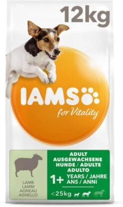 Iams For Vitality Adult Small & Medium Lam Hondenvoer 12 + 3 Kg Gratis -Dierenwinkel iams dog adult small medium lam 12 kg 65081