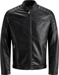JACK & JONES CORE Imitatieleren Tussenjas Rocky Zwart -Dierenwinkel jack en jones jjerocky jacket 1814504