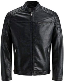 JACK & JONES CORE Imitatieleren Tussenjas Rocky Zwart -Dierenwinkel jack en jones outdoorjacken 7380695