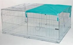 Kerbl Huisdierenren Met Vluchthek 144x112x60 Cm Chroom -Dierenwinkel kerbl huisdierenren met vluchthek 144x112x60 cm chroom 1257360