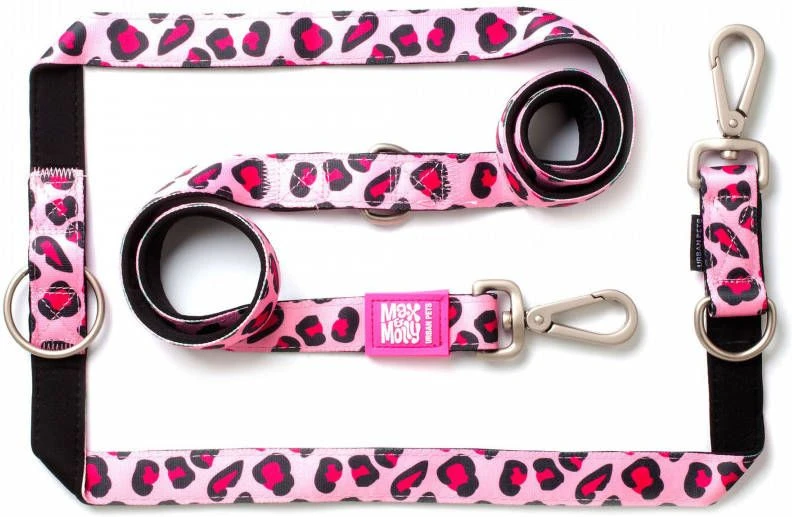 Max & Molly Multifunctionele Hondenlijn Leopard Pink200cm Lang 15mm Breed 7 Max & Molly Multifunctionele Hondenlijn Leopard Pink200cm Lang 15mm Breed - Afbeelding 5