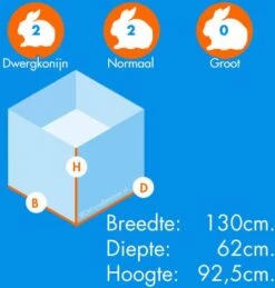 @Pet Konijnenhok Piazza 130x62x90, 5 Cm Wit En Zwart 20085