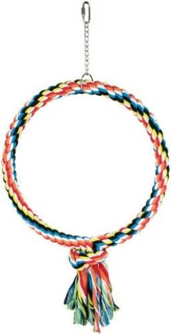 Homestyle Vogelspeelgoed Touwring Vogelspeelgoed 2.5x25 Cm Multi Color 9 Homestyle Vogelspeelgoed Touwring Vogelspeelgoed 2.5x25 Cm Multi Color -Dierenwinkel merkloos speelring touw 13851