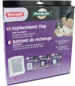 PetSafe Huisdierenluik In 2 Richtingen 760 Large 35, 6 X 30, 5 Cm Wit 5023 -Dierenwinkel petsafe vervangingsluikje 760 775 777 transparant 33719