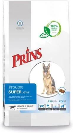 Prins ProCare Super Active Hondenvoer 15 Kg + Gratis Naturecare Worst -Dierenwinkel prins procare super active hondenvoer 3 kg 24438