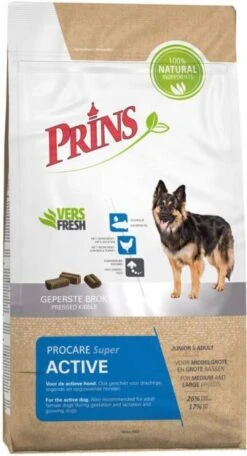 Prins ProCare Super Active Hondenvoer 15 Kg + Gratis Naturecare Worst -Dierenwinkel prins procare super active hondenvoer 3 kg 50825
