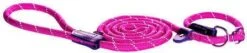 Rogz Rope Lijn Lang Zwart Hondenriem 180X0.9 Cm -Dierenwinkel rogz rope line fixed lead roze 180 cm12 mm 44920