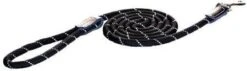 Rogz Rope Lijn Lang Zwart Hondenriem 180X1.2 Cm -Dierenwinkel rogz rope line fixed lead zwart 180 cm12 mm 44518