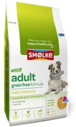 Smolke Adult Grain Free Formula Kip&Lam&Vis Hondenvoer 12 Kg Graanvrij -Dierenwinkel smolke graanvrij hondenvoer adult 12 kg 53422