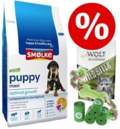 Smolke 25% Korting! 4x3kg Puppy Maxi Optimal Growth Smø, Lke Hondenvoer -Dierenwinkel smolke sm en xf8 lke puppy maxi pakket puppypakket 128424