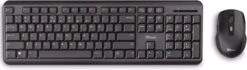 Trust Ody Wireless Keyboard And Mouse Set Toetsenbord Zwart -Dierenwinkel trust ody stille draadloze toetsenbord en muis qwerty 79476