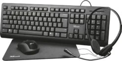 Trust Primo 4 In 1 Home Office Set Met Headset, Toetsenbord(Azerty ), Muis En Muismat
