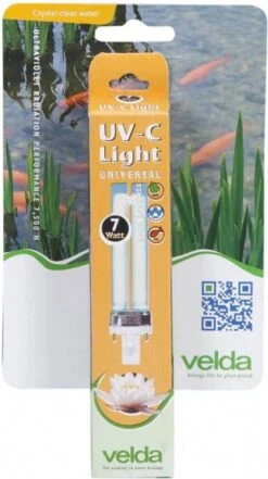 Velda Pl Lamp Uv C 7 Watt 13, 5 Cm Glas Zwart -Dierenwinkel velda uv c pl lamp 7w 189203