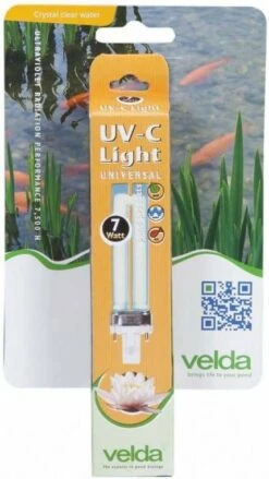 Velda Pl Lamp Uv C 7 Watt 13, 5 Cm Glas Zwart -Dierenwinkel velda uv c pl losse lamp 7w2 pins 8744