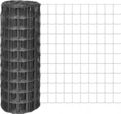 VidaXL Euro Hek 10x1 M Met 100x100 Mm Gaas Staal -Dierenwinkel vidaxl euro hek 10x1 m staal grijs 137209