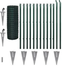 VidaXL Euro Hek 25x1, 2 M Staal Groen