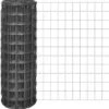 VidaXL Euro Hek 25x1, 5 M Met 77x64 Mm Gaas Staal Grijs -Dierenwinkel vidaxl euro hek 25x1 5 m staal grijs 450771