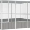 VidaXL Vogelkooi 302, 5x324, 5x211, 5 Cm Gegalvaniseerd Staal Grijs -Dierenwinkel vidaxl vogelkooi 302 5x324 5x211 5 cm gegalvaniseerd staal grijs 1242784